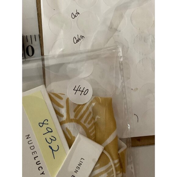 NWT Nude Lucy Women Size L Linen Tropical Boho Style Yellow Slip Inside Tank Top - Picture 8 of 9